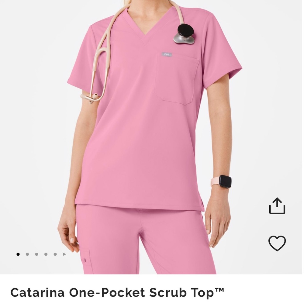 Figs Chalk Pink Scrubs Set